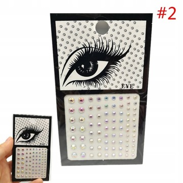 35 Colors Eyes Face Rhinestone Sticker Glitte