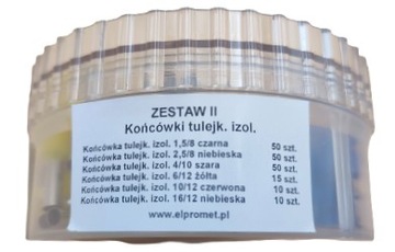 НАБОР ИЗОЛИРОВАННЫХ ВТУЛОК 1,5-16ММ 185ШТ ELPROMET C.24.10002