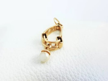 ЗОЛОТОЙ КУЛОН P585 2,80 Г 35 ММ СИНТ. ЖЕМЧУГ