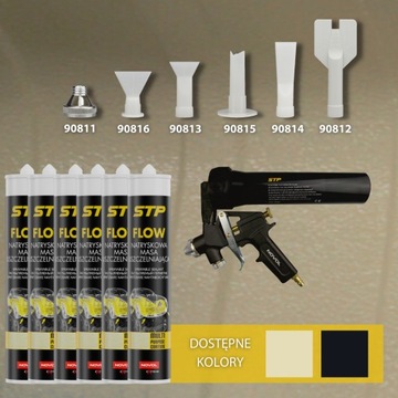 Zestaw mas STP FLOW + pistolet NOVOL + końcówki