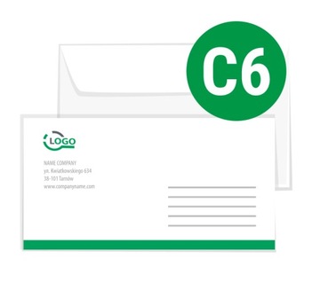 KOPERTY C6 FIRMOWE Z NADRUKIEM - 1000 szt. + PROJEKT!