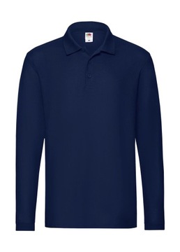 POLO PREMIUM DŁUGI REKAW FRUIT OF THE LOOM nav 3XL