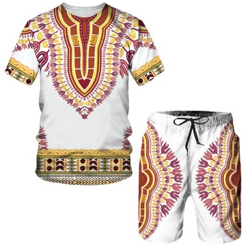Komplet Męska dres T zestaw koszul Dashiki afryki