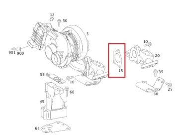 A6421420481, Mercedes-Benz OE A6421420481 Dichtsatz trojnika turbo | thumb 1