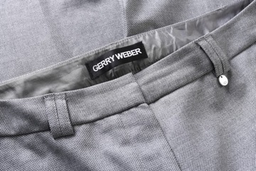 GERRY WEBER szare melanżowe spodnie damskie w kant 40 42