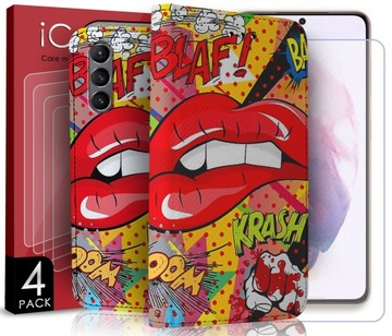 ETUI DO SAMSUNG GALAXY S21 PLUS WZORY + SZKŁO