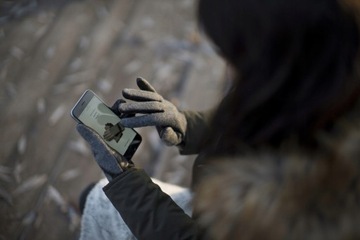 перчатки napo серые фетровые перчатки для сенсорного экрана