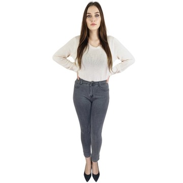 ЖЕНСКИЕ ДЖИНСЫ К ГРАФИТОВЫМ БРЮКАМ СЕРЫЕ ДЖИНСЫ ПУШ-АП 40 (L)