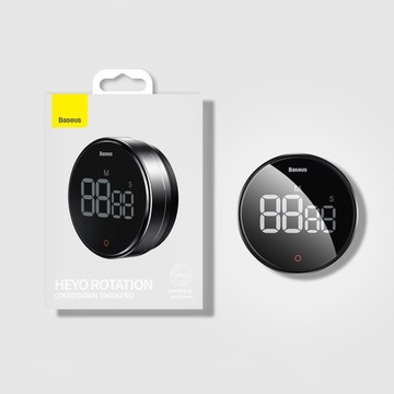 BASEUS МАГНИТНО-ЭЛЕКТРОННЫЙ КУХОННЫЙ ТАЙМЕР ЦИФРОВОЙ светодиодный секундомер HD