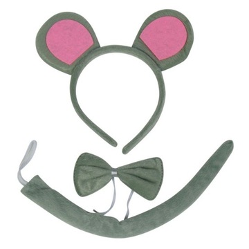 ZESTAW MYSZKA MYSZ OPASKA USZY OGON MUSZKA