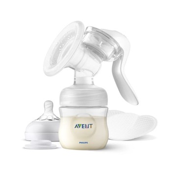 PHILIPS AVENT LAKTATOR RĘCZNY SZYBKI PRZENOŚNY SCF430/10 +AKCESORIA BUTELKA