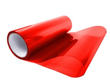 Наклейка красная фольга для настройки ламп, размеры 30x100