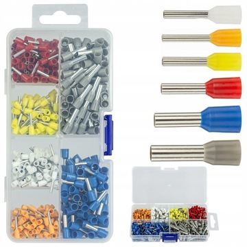 НАКОНЕЧНИКИ ДЛЯ МЕДНОЙ ЛИНИИ ИЗОЛИРОВАННЫЕ ВТУЛКИ 0,5-4,0мм2 600шт.