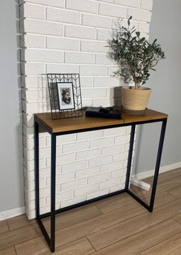 KONSOLA LOFT INDUSTRLIALNA DĄB NATURALNY toaletka