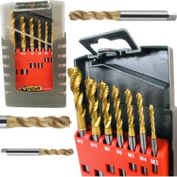 Комплект машинных метчиков FANAR M3-M12 HSSE