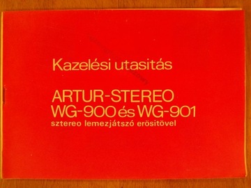 Instrukcja obsługi gramofon WG-900. Unitra Fonica