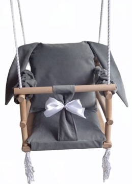 КАЧЕЛИ 3в1 ДЛЯ ДЕТЕЙ СЕРЫЕ ГЛАМУРНЫЕ для дома и сада КОМНАТА-КАЧАЛКА ВЕЛЮР