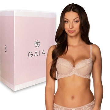 Biustonosz push-up Gaia 1161 Kasjana beż 70D