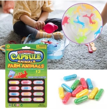 КАПСУЛЫ, РАСТУЩИЕ В ВОДЕ ЖИВОТНЫЕ, ИГРУШКА ДЛЯ ВАННЫ, ИГРА ДЛЯ ДЕТЕЙ