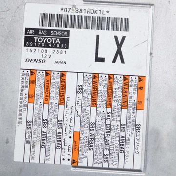 152100-2881 MODUL AIRBAG TOYOTA PRIUS W5 72KW 2021