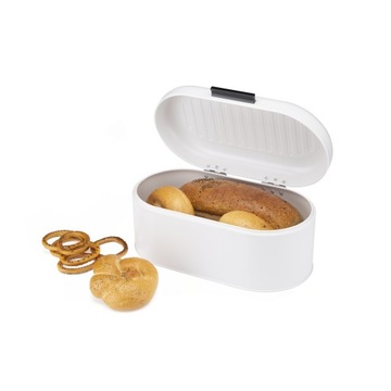 Chlebak pojemnik na pieczywo chleb metalowy biały