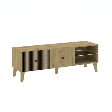 SZAFKA RTV SZAFKA POD TELEWIZOR JEDNODRZWIOWA DĄB ARTISAN 135 CM