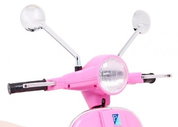 Мотоциклетный самокат Vespa на аккумуляторе, розовый
