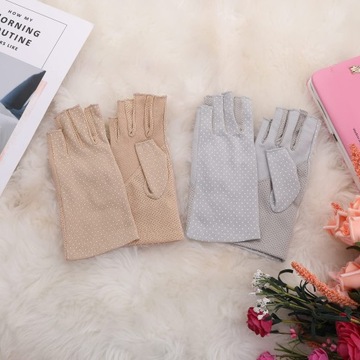 RĘKAWICE Z OCHRONĄ UV DLA KOBIET ULTRACIENKIE RĘKAWICE BEZ PALCÓW 2 pary