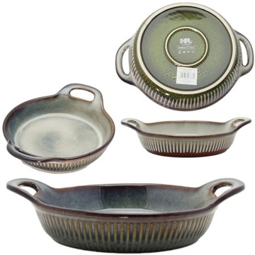 NACZYNIE ŻAROODPORNE CERAMICZNE FORMA DO PIECZENIA ZAPIEKANIA ø21 cm 0.9L