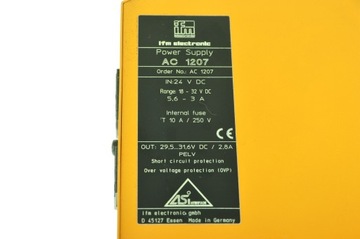 IFM zasilacz AC1207 AC 1207 ASi 29,5-31,6V 24 V DC