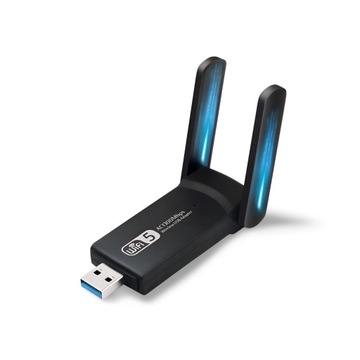 Сетевая карта WiFi USB-адаптер 3,0 5 ГГц с двумя АНТЕННАМИ ИНТЕРНЕТ-приемник