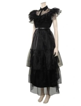 Наряд Уэнсдей Аддамс Платье Парик Маскировка