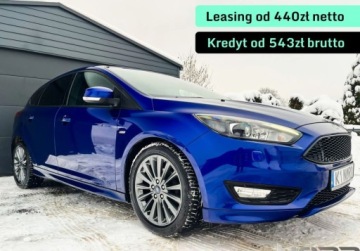 Ford Focus III Sedan Facelifting 1.0 EcoBoost 125KM 2017 Ford Focus Bezwypadkowy, FV23, ST-Line, KredytowanieLeasing, gwarancja 12m