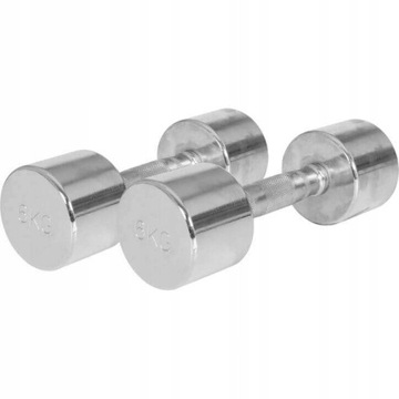 HANTLE 2x6KG ZESTAW STAŁYCH HANTLI CHROMOWANYCH