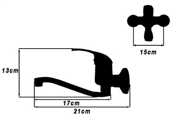 Gutta RIMINI смеситель для умывальника настенный, хром