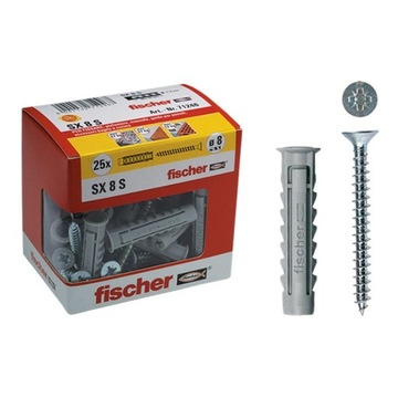 Kołki rozporowe Fischer SX 8 S Y dybel z wkrętem 71246