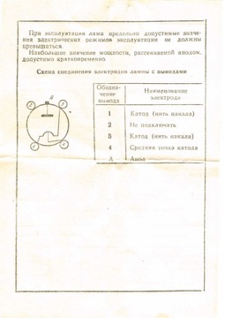БОЛЬШАЯ СТАРИННАЯ ЭЛЕКТРОННАЯ ЛАМПА НОВАЯ W1-01/30