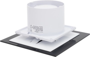 ТИХИЙ ВЕНТИЛЯТОР ДЛЯ ВАННОЙ 100 ПОТОЛОЧНЫЙ НАСТЕННЫЙ 93 м3/ч ПАНЕЛЬНЫЙ Матовый Черный