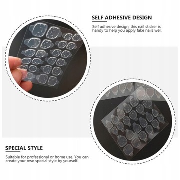 Nail Jelly Glue Tabs Naklejka 40 arkuszy