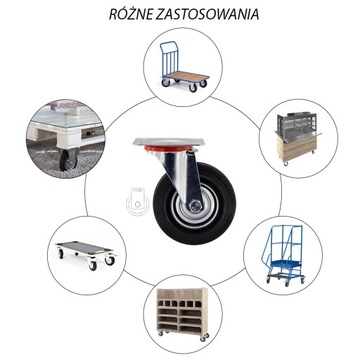 НАБОР ИЗ 4 ШТ. Полочная тележка WHEELS fi 125 41STGU125