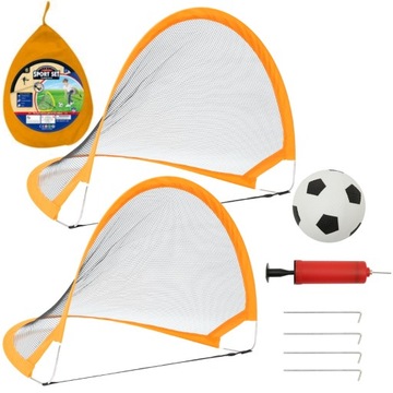 BRAMKA SAMOROZKŁADAJĄCA 2 SZT PIŁKA POMPKA + TORBA