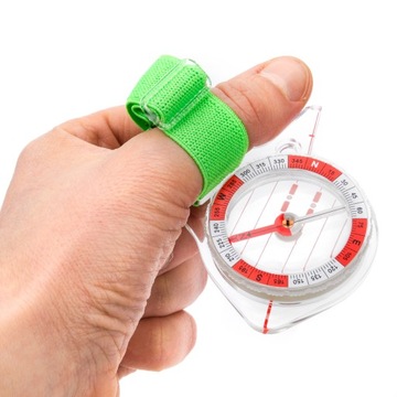 KOMPAS DO BIEGÓW NA ORIENTACJĘ PLASTIKOWY METEOR na prawą rękę z paskiem