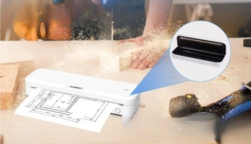 Przenośna termiczna drukarka AIMO M831 BT A4 bezprzewodowa bez tuszu BT
