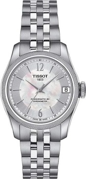 ZEGAREK DAMSKI TISSOT BALLADE POWERMATIC 80 COSC MASA PERŁOWA DATA SZAFIR