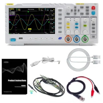 Осциллограф с экраном 7 дюймов FNIRSI1014D, 2 канала, 100 МГц*2