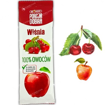 PORCJA DOBRA PRZEKĄSKA listek JABŁKO WIŚNIA 16G