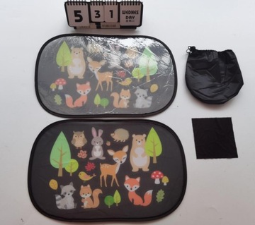 КРЫШКИ СОЛНЦЕЗАЩИТНЫЕ НА СТЕКЛА АВТОМОБИЛЯ ДЕТСКИЕ 2ШТ.