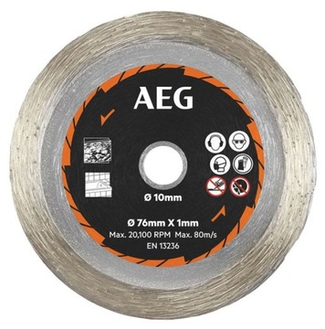AEG AAKMMTC01 TARCZA DIAMENT 76mm x 10mm