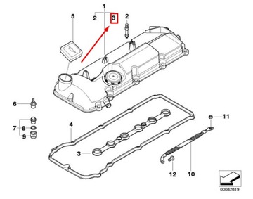BMW 3 E46 SPARK PLUH HOLE GASKET 11127521010 7521010