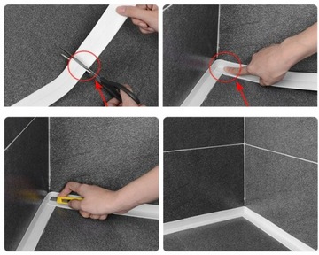 Самоклеящаяся водонепроницаемая уплотнительная лента для ванн, душевых поддонов и умывальников